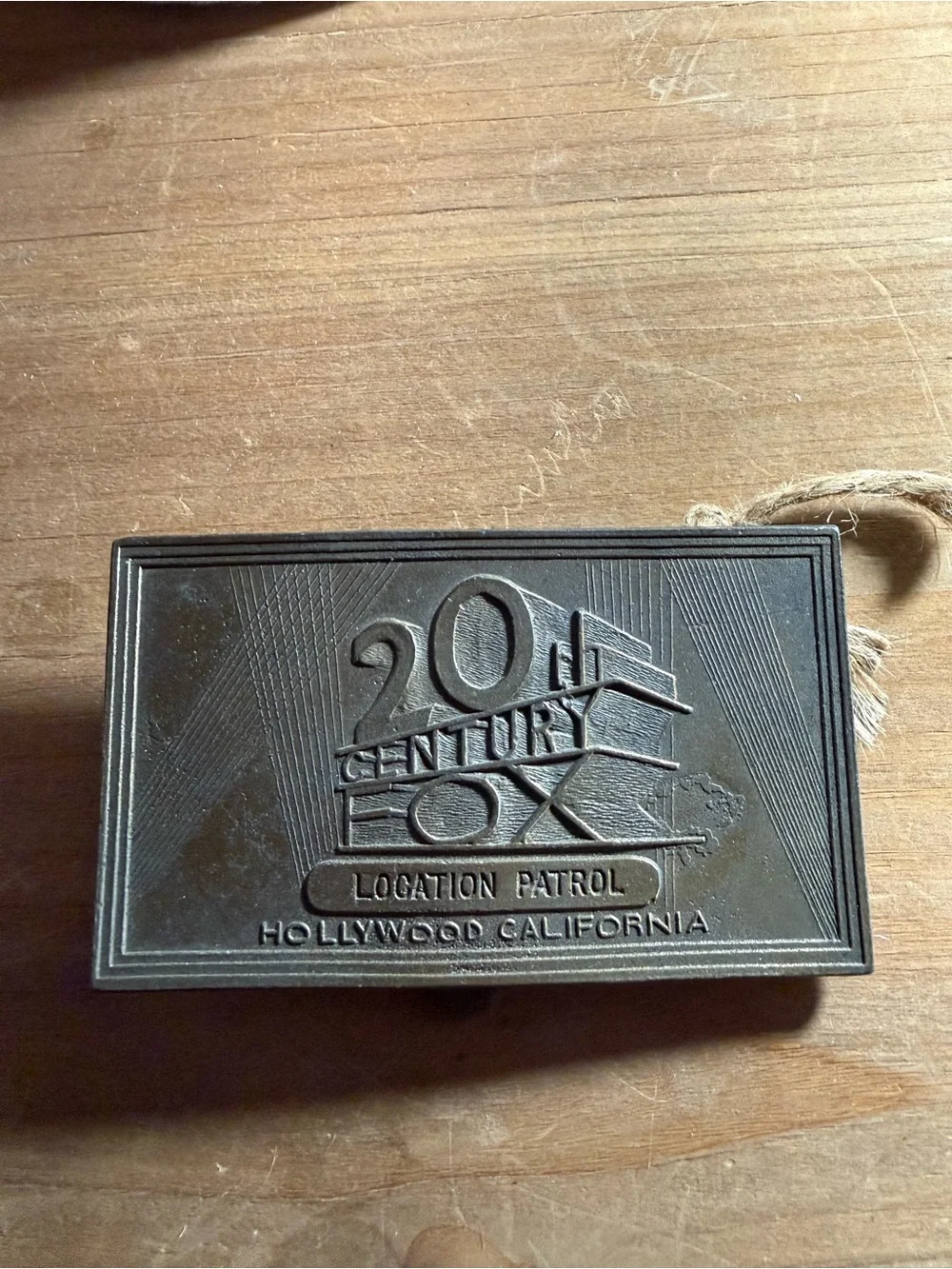 Vintage 20th Century Fox Hollywood Location Patrol Belt Buckle